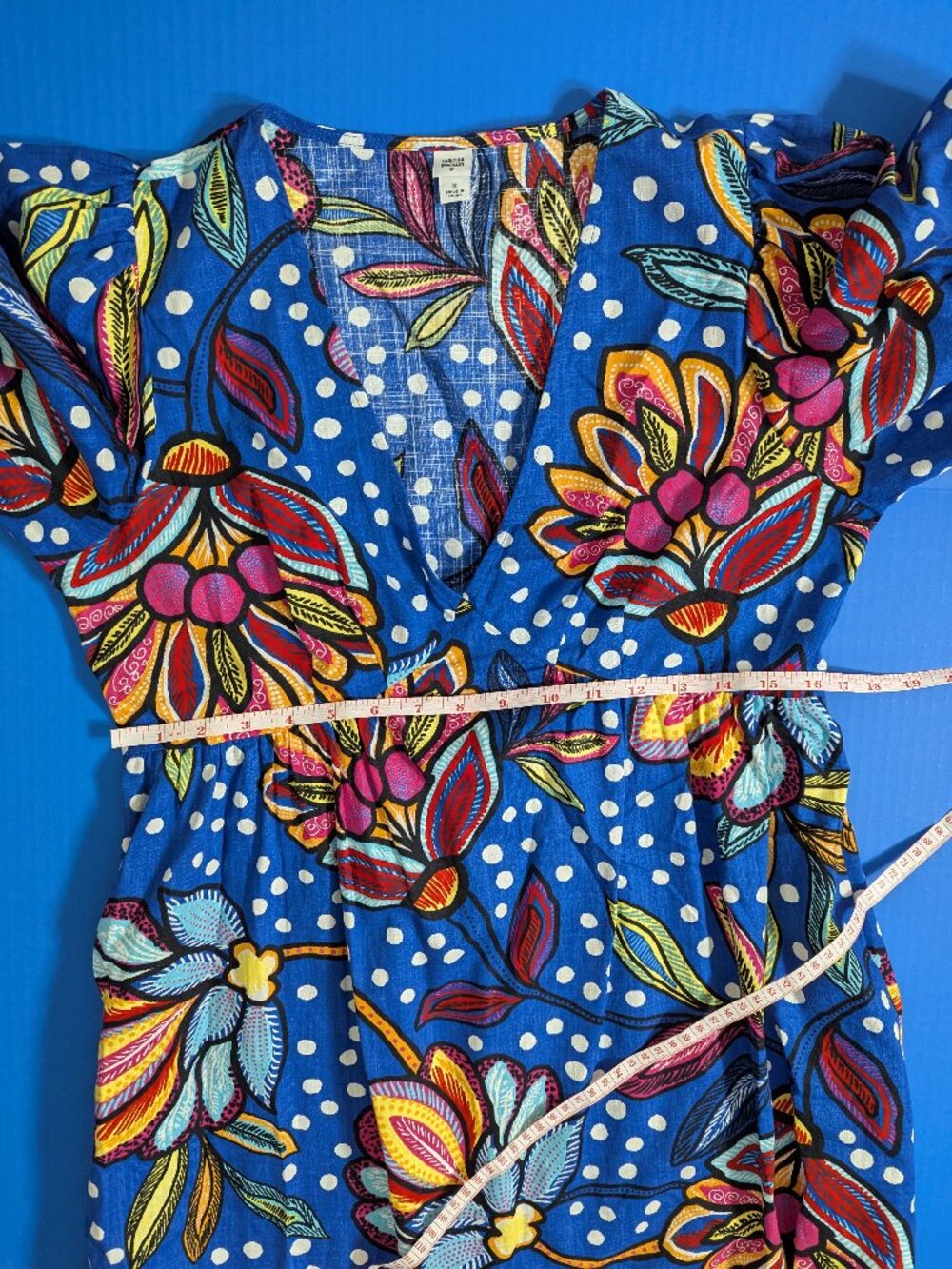Tabitha Brown x Target Mixed Floral/Polka Dot Puff Sleeve Boho Maxi Dress 8 - Picture 5 of 10